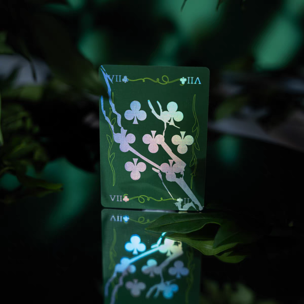 【千葉撲克】現貨 碎鏡 v2 限量1800 broken mirror 樹梢矗立於穹頂之上 綠 收藏牌 魔術 花切專用牌-細節圖6