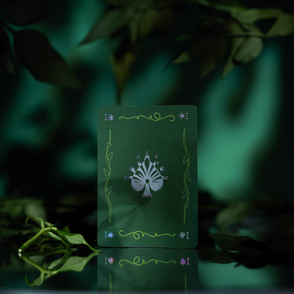 【千葉撲克】現貨 碎鏡 v2 限量1800 broken mirror 樹梢矗立於穹頂之上 綠 收藏牌 魔術 花切專用牌-細節圖8