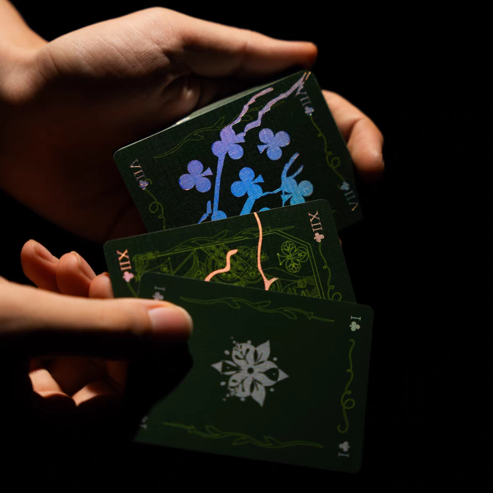 【千葉撲克】現貨 碎鏡 v2 限量1800 broken mirror 樹梢矗立於穹頂之上 綠 收藏牌 魔術 花切專用牌-細節圖9