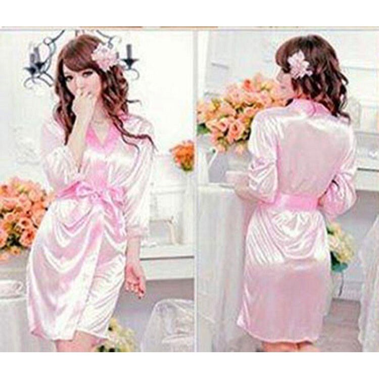 透視連身睡衣 夏季睡衣女 性感睡衣 情趣睡衣 睡衣裙 冰絲睡衣 中袖蕾絲睡衣 家居服 連身睡裙 睡袍 居家睡衣 緞面睡衣-細節圖2