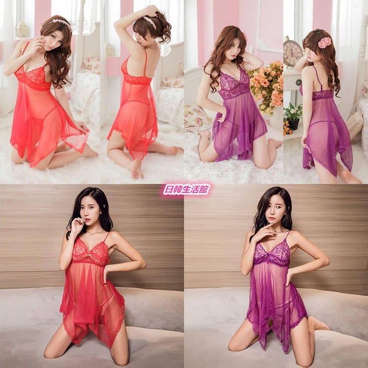 薄紗性感睡衣 情趣睡衣 吊带裙 蕾絲睡裙 性感內衣 網紗透視裝 情趣內衣 角色扮演 細肩帶蕾絲睡衣 透明薄紗睡裙 情趣服-細節圖2