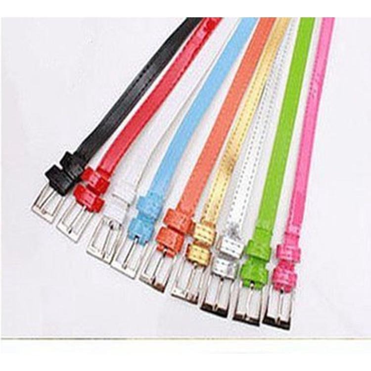 韓版糖果色皮帶 細腰帶 女生皮帶 韓系皮帶 連身裙 裝飾腰帶 皮帶女 亮皮皮帶 韓國服飾配件 針扣皮帶 女用腰帶 細皮帶-細節圖8