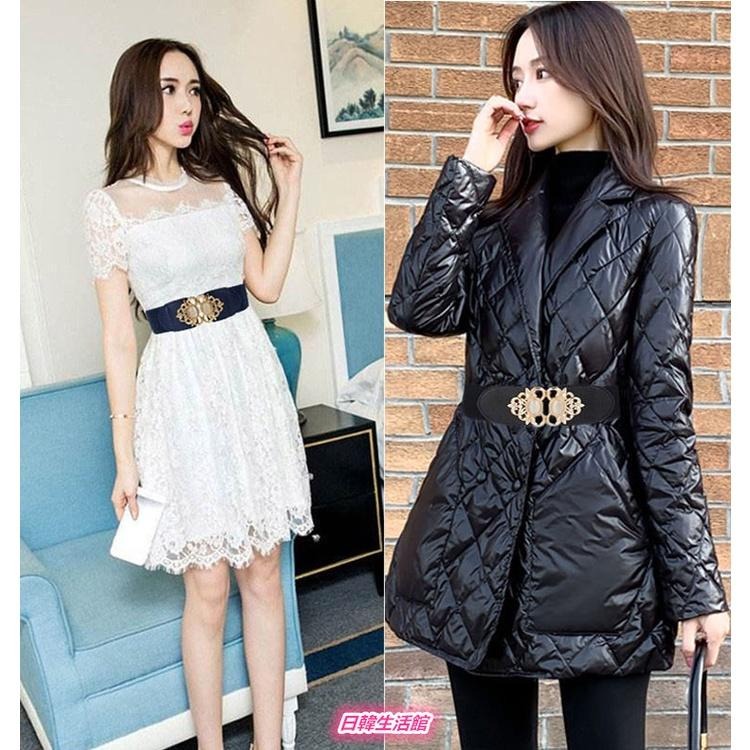 韓版百搭腰封 寶石鑲崁寬腰封 連身裙 裝飾腰帶 圖騰 復古時尚皮帶 寬腰帶 韓國皮帶女 彈力鬆緊腰帶 寬版皮帶 女生腰帶-細節圖7