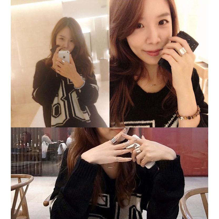 日韓生活館 韓國主君的太陽 三件套戒指組 開口戒指寬版戒指 鏤空金屬指環 簡約配件 流行飾品 女生戒指 尾戒 可調節戒指-細節圖6