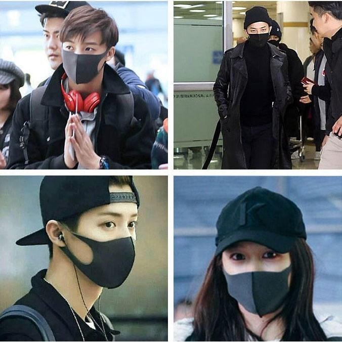 日韓明星同款時尚黑色口罩 透氣輕薄口罩 3D口罩立體口罩 情侶口罩 防塵防曬口罩 薄款口罩 造型口罩 水洗口罩可清洗口罩-細節圖8