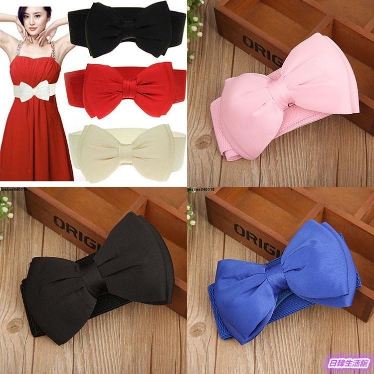 韓國流行裝飾腰封 寬皮帶 韓版蕾絲蝴蝶結彈力皮帶 連身裙鬆緊腰封 腰帶女 寬版腰封 女生皮帶 洋裝腰封編織裙帶 彈性腰帶-細節圖7