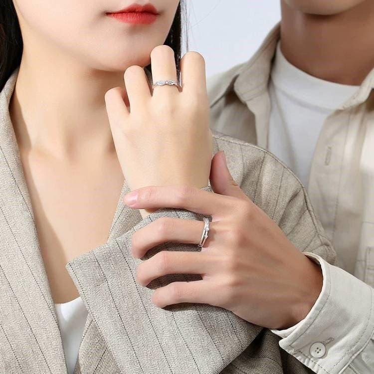 愛神邱比特之箭情侶對戒 韓版水鑽戒指 心吻指尖戒指 開口可調節戒指 翅膀戒指愛心戒指 情侶戒指 男女戒指飾品 情人節禮物-細節圖3