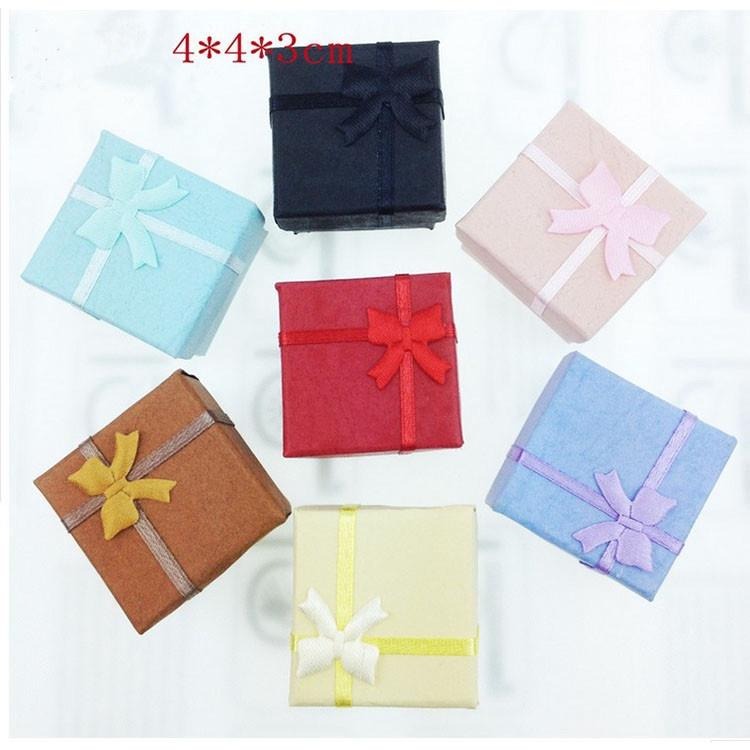 戒指盒 蝴蝶結首飾盒 禮品盒 飾品盒 高硬度 小盒子 送禮自用包裝盒 項鍊盒 耳環收納盒 珠寶盒 硬盒 首飾配件盒 禮盒-細節圖2