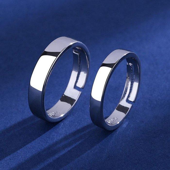 光面戒指 銀戒指 情侶戒指 男女對戒 素面戒指 可調式戒指 開口戒指 銀飾 活口戒指 亮面戒指 尾戒 情人閨蜜戒指 飾品-細節圖4