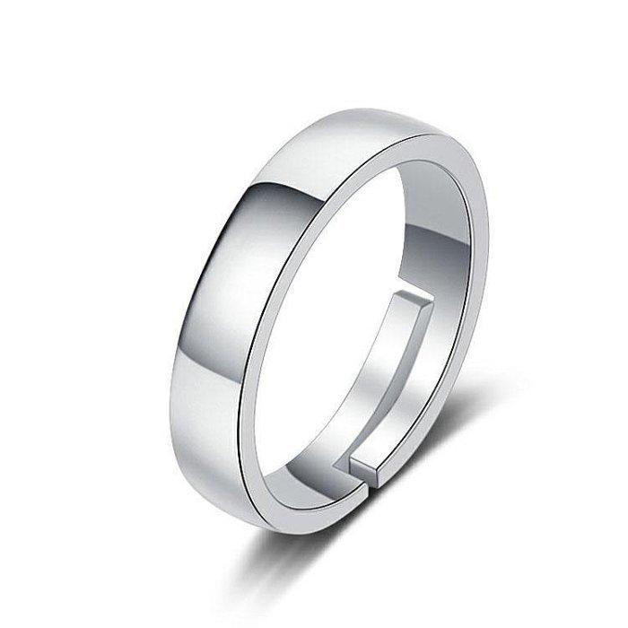 光面戒指 銀戒指 情侶戒指 男女對戒 素面戒指 可調式戒指 開口戒指 銀飾 活口戒指 亮面戒指 尾戒 情人閨蜜戒指 飾品-細節圖6