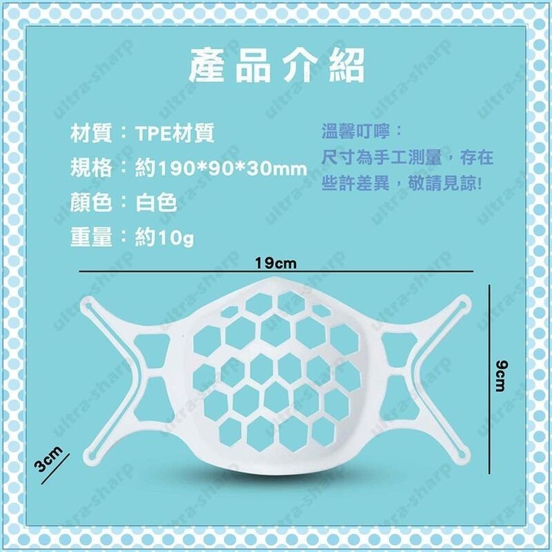 3D立體口罩架 口罩支架台灣現貨 立體透氣口罩架 調節環透氣支架 口罩支撐架防悶口罩神器 輕薄透氣口罩內墊支架 口鼻分離-細節圖3