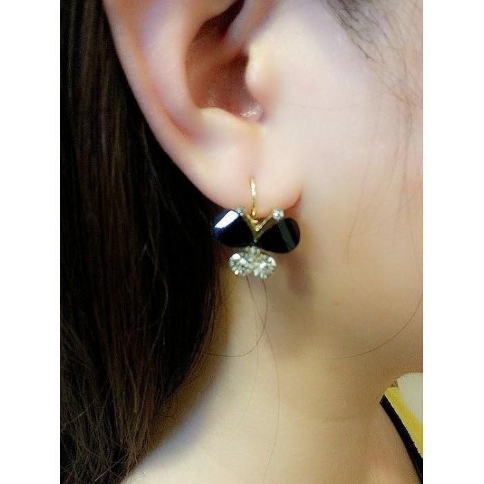 韓國時尚貓眼石蝴蝶耳環 精緻造型耳環 耳扣 韓風流行飾品 鋯石耳環 日系超萌甜美耳飾 水鑽耳環 潮流百搭首飾 日韓生活館-細節圖5