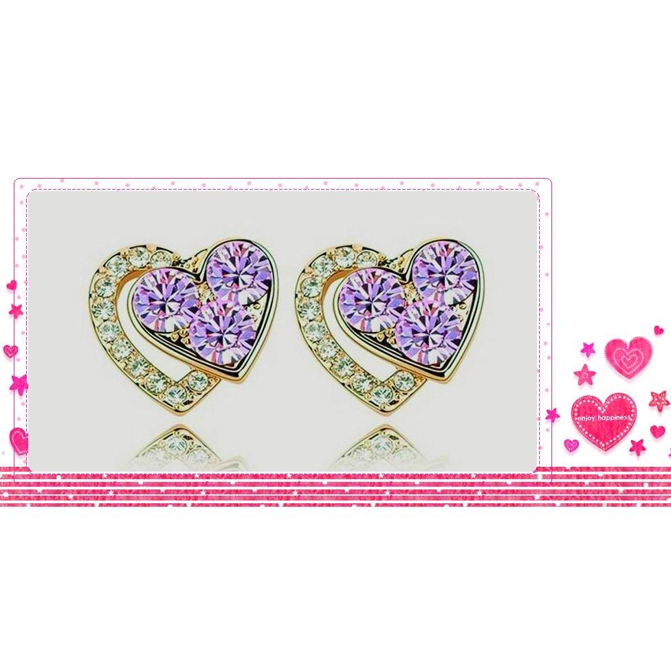 愛心耳環 彩色水晶耳環 彩鑽耳環 超閃氣質心型耳釘 韓國飾品 韓系耳飾 多色寶石耳環 愛心水鑽耳環 心心相印 日韓生活館-細節圖6