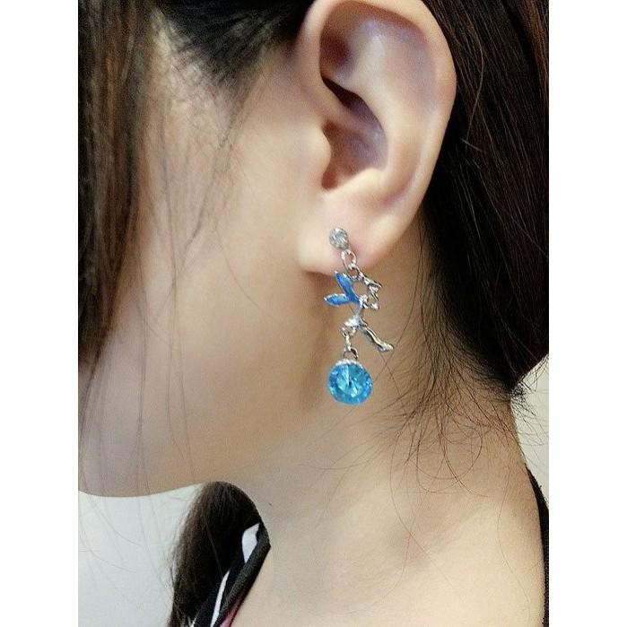 天使耳環 韓系飾品 閃鑽寶石耳環 垂墜耳環 流蘇耳環 鋯石耳環 耳釘 吊墜耳環 垂吊式耳環 精美耳飾 水晶耳環 造型耳墜-細節圖2