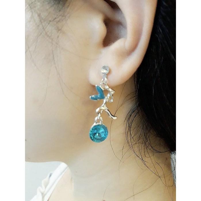 天使耳環 韓系飾品 閃鑽寶石耳環 垂墜耳環 流蘇耳環 鋯石耳環 耳釘 吊墜耳環 垂吊式耳環 精美耳飾 水晶耳環 造型耳墜-細節圖5