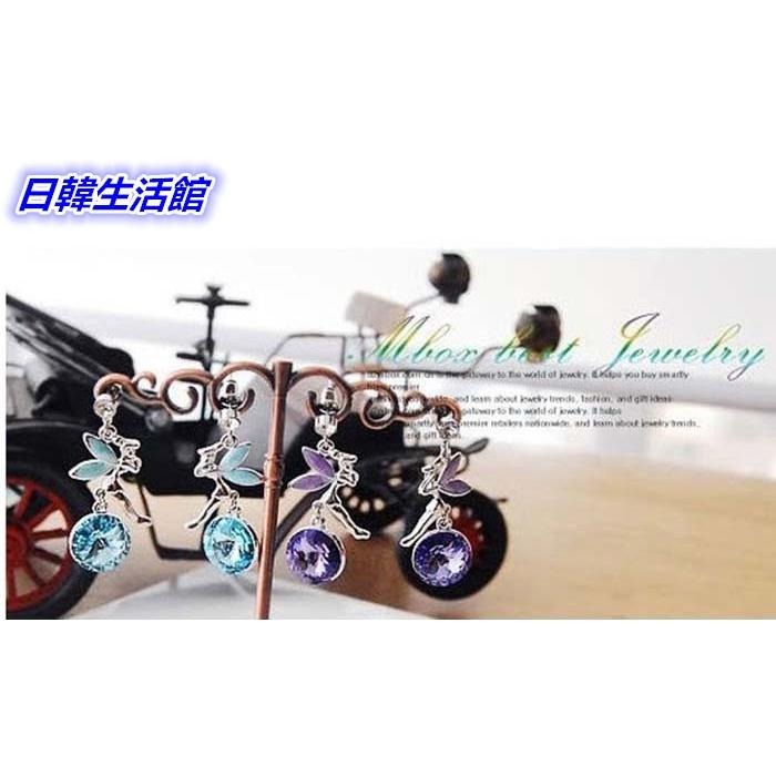 天使耳環 韓系飾品 閃鑽寶石耳環 垂墜耳環 流蘇耳環 鋯石耳環 耳釘 吊墜耳環 垂吊式耳環 精美耳飾 水晶耳環 造型耳墜-細節圖6