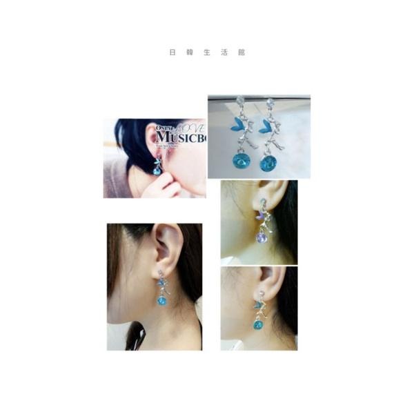 天使耳環 韓系飾品 閃鑽寶石耳環 垂墜耳環 流蘇耳環 鋯石耳環 耳釘 吊墜耳環 垂吊式耳環 精美耳飾 水晶耳環 造型耳墜-細節圖7