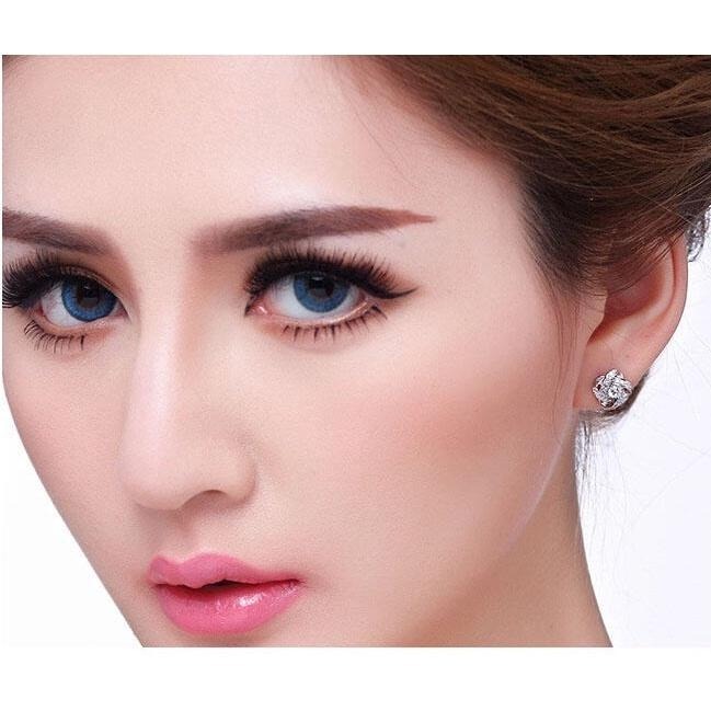 四葉草耳釘 氣質韓國耳飾 閃亮水鑽耳環 歐美流行飾品 鋯石耳環 幸福四葉草耳環 幸運草耳環 高貴閃耀滿鑽耳環 日韓生活館-細節圖2