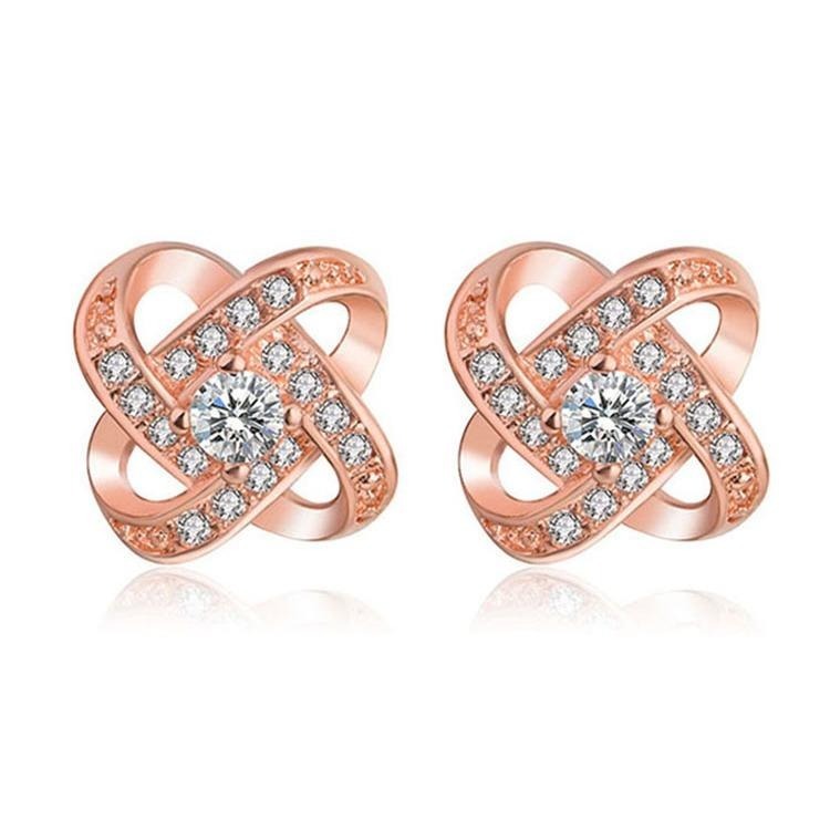 四葉草耳釘 氣質韓國耳飾 閃亮水鑽耳環 歐美流行飾品 鋯石耳環 幸福四葉草耳環 幸運草耳環 高貴閃耀滿鑽耳環 日韓生活館-細節圖4