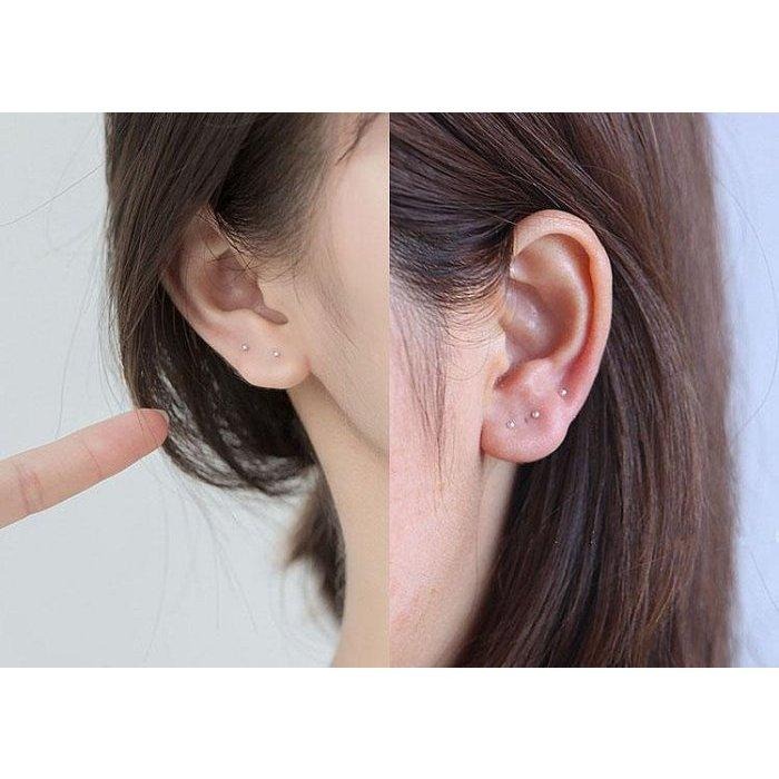 925純銀耳環 雙頭圓珠耳棒 防掉圓球啞鈴耳骨釘 純銀耳釘 養耳針 睡覺耳環 預防耳洞閉合 養耳洞防過敏 隱形耳針養耳棒-細節圖2