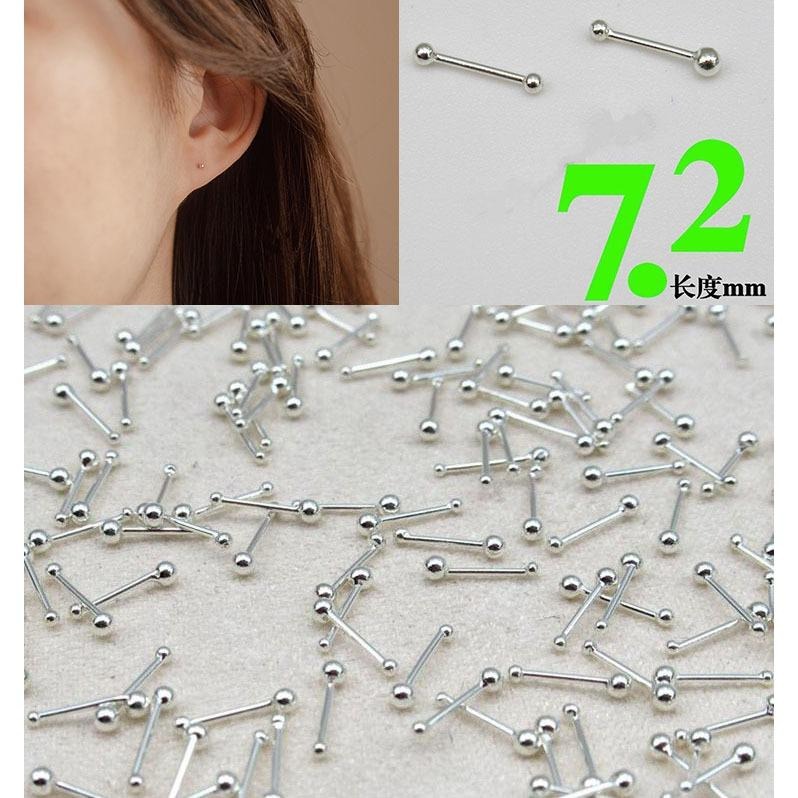 925純銀耳環 雙頭圓珠耳棒 防掉圓球啞鈴耳骨釘 純銀耳釘 養耳針 睡覺耳環 預防耳洞閉合 養耳洞防過敏 隱形耳針養耳棒-細節圖7