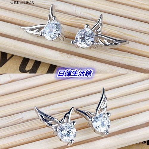 天使翅膀耳環 精美鋯石耳環 小巧精緻耳飾品 韓國時尚小耳釘 貼耳耳環 天使之翼 翅膀耳釘 簡約小耳環 流行配件 氣質耳環-細節圖9