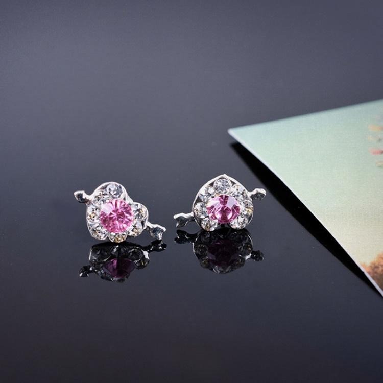 一箭穿心水晶小耳釘 愛心耳環 日韓流行小物 愛神之箭邱比特 水鑽耳環女生配件 簡約甜美耳環 創意飾品台灣現貨 日韓生活館-細節圖5