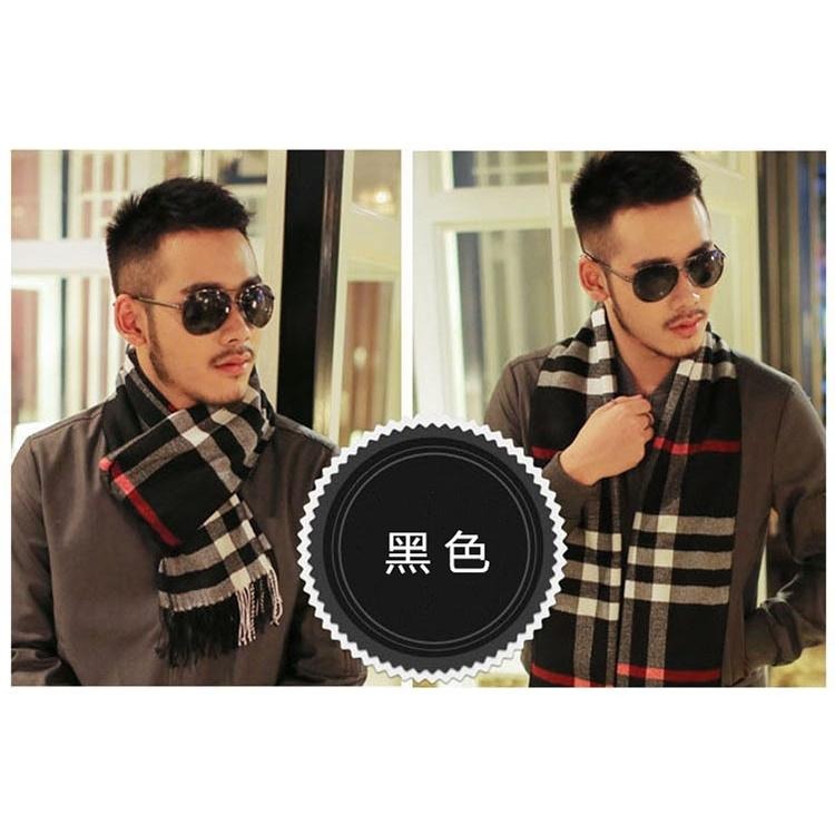 條紋格子圍巾 經典英倫風長圍巾 薄款圍巾 針織毛線圍巾 仿羊絨流蘇圍巾 男女情侶圍巾 秋冬保暖圍巾 圍脖 格紋圍巾 披肩-細節圖9