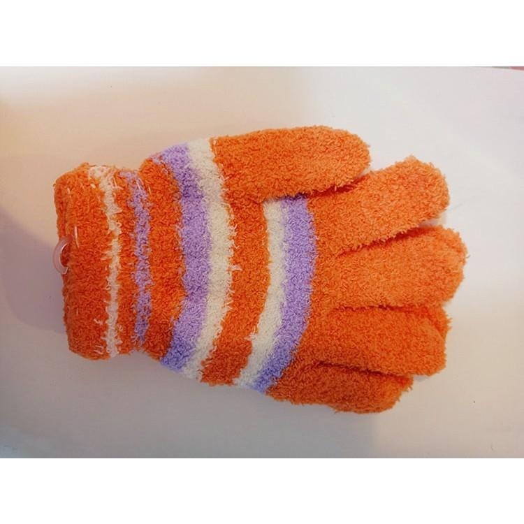 台灣現貨 女生手套 冬天保暖手套 珊瑚絨手套 毛手套 條紋手套 絨毛手套 防寒騎車手套 彩色手套 毛絨手套 多色手套-細節圖4