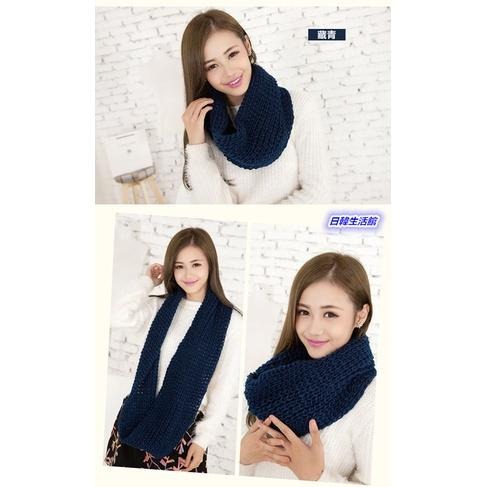 冬季韓版圍脖 加厚保暖圍巾 毛線針織圍巾 脖套式圍巾 套頭圍脖 男生圍巾女生圍巾 日韓甜美風 情侶圍巾 寒流來襲防寒衣物-細節圖7
