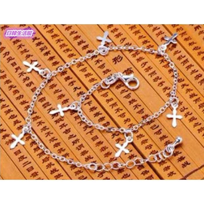 日韓生活館 多層流蘇腳鍊 十字架腳鍊 韓版時尚飾品 促銷 韓國首飾 銀腳鍊 女生配飾 個性腳環 腳鏈 腳飾 日本流行銀飾-細節圖8