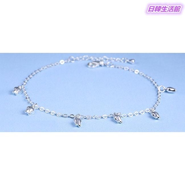 韓風時尚女性飾品 可愛花朵腳鍊 氣質腳環 韓國首飾 銀腳鍊 玫瑰花腳鍊 日系潮流精品 銀飾 腳鏈 小花腳鍊 腳飾 足鍊-細節圖6