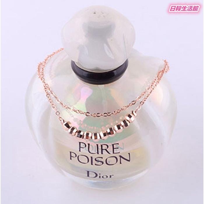 玫瑰金彩金雙層腳鍊 時尚氣質腳鍊 飾品 腳鍊女生 沙灘腳鏈 雙層圓珠腳鍊 小球腳鍊 金屬腳鍊 足鍊 圓球腳鍊 腳環 腳飾-細節圖3