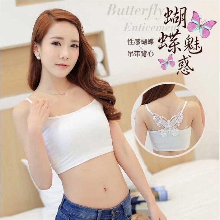 性感蕾絲蝴蝶裹胸 防走光內衣甜美背心 莫代爾吊帶內衣 內搭背心 打底抹胸 美背內衣 蕾絲背心 細肩帶小可愛 內搭衣 胸罩-細節圖8