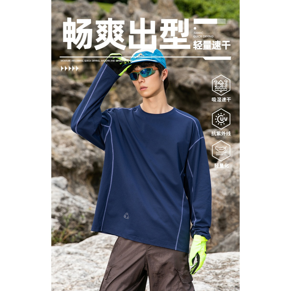 <預購>男裝款დ走線設計戶外運動t恤(3色)-細節圖2