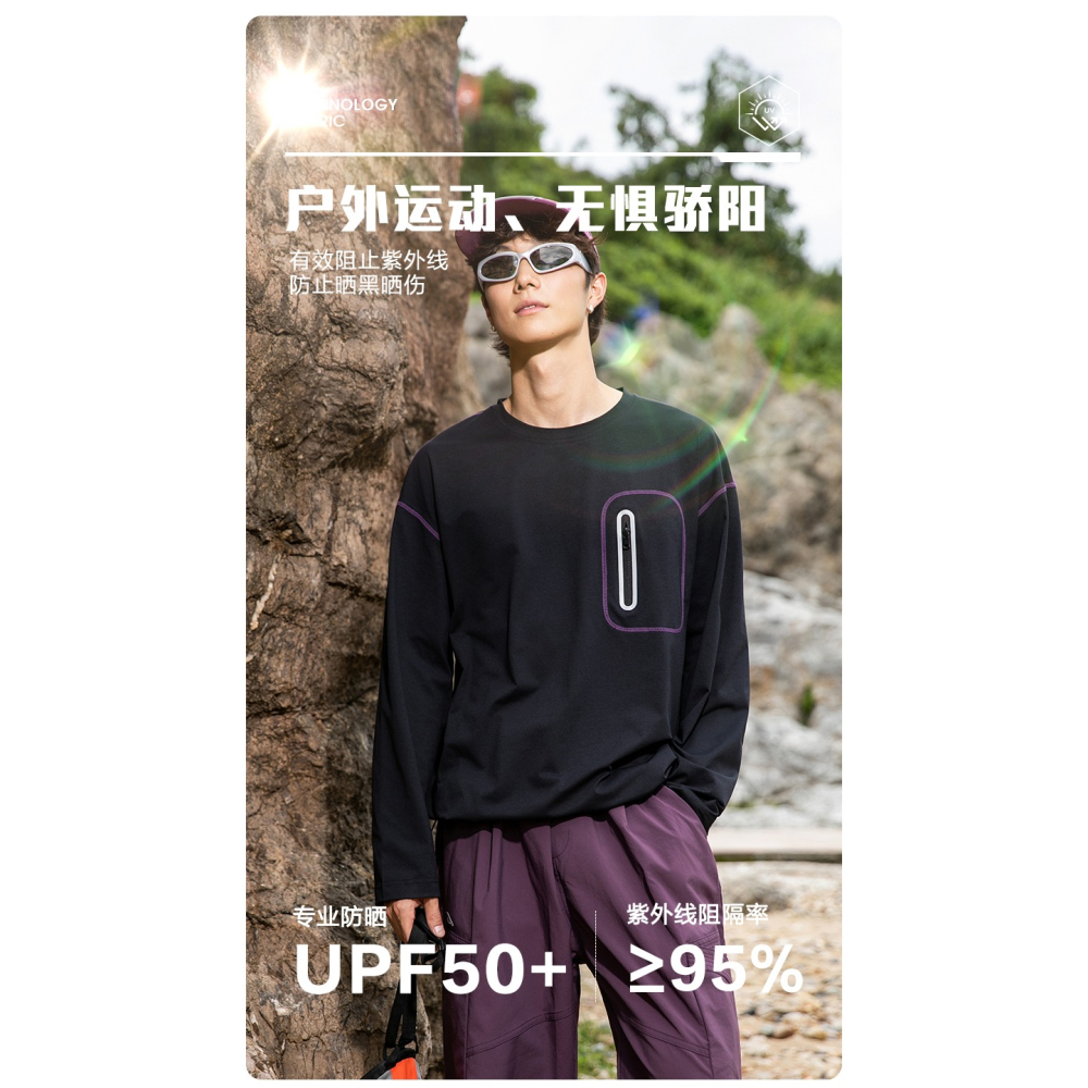 <預購>男裝款დ撞色拉鍊口袋運動t恤(4色)-細節圖4