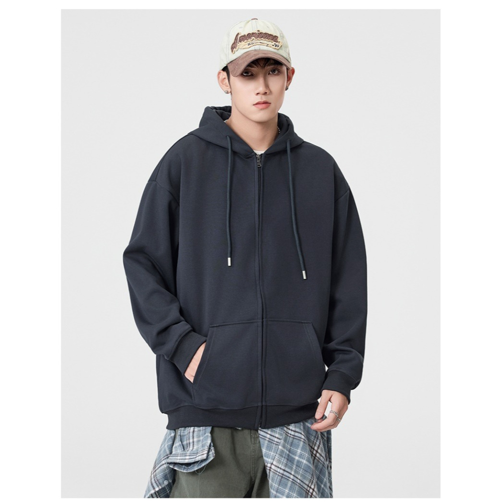 <預購>男裝款დ重磅棉中性款連帽外套(3色)-細節圖4