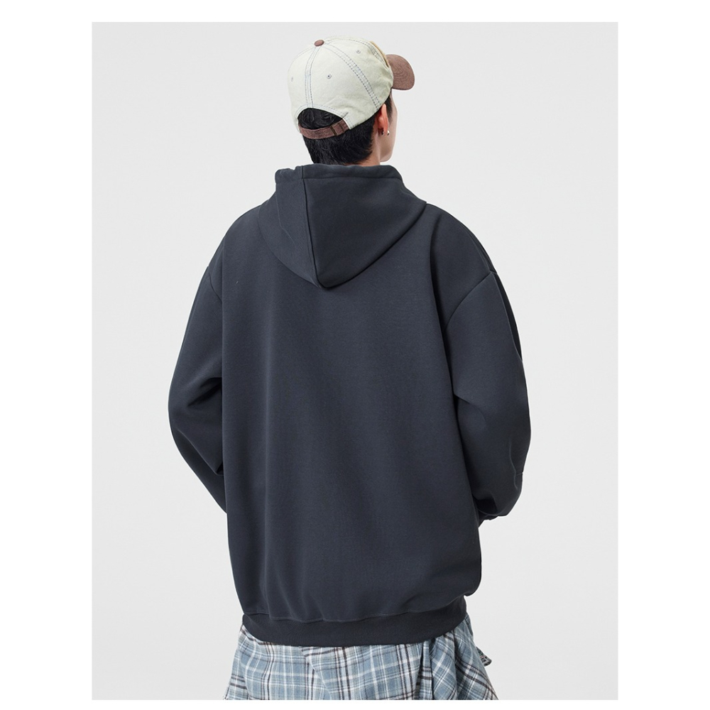 <預購>男裝款დ重磅棉中性款連帽外套(3色)-細節圖7