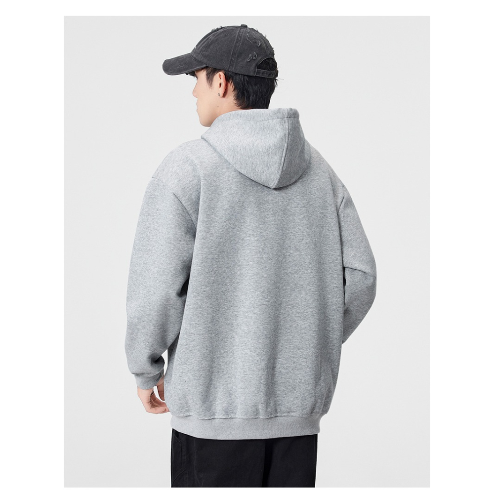 <預購>男裝款დ重磅棉中性款連帽外套(3色)-細節圖11