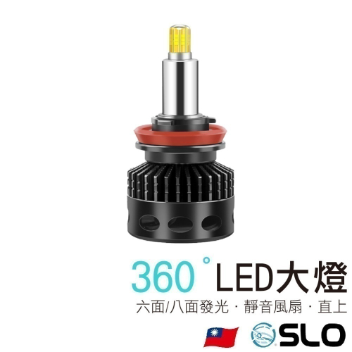 SLO【360度LED大燈 4000K】原廠光色 魚眼專用 H1 H7 H11 9006 9012 D系列可用