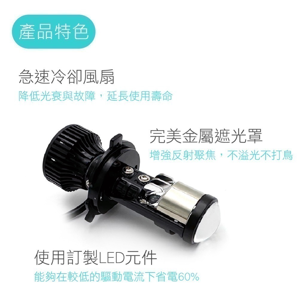 SLO【L8 LED大燈】小魚眼 魚眼 H4 H7 H17 H11 9006 R3 X1 LED大燈 台灣現貨-細節圖2