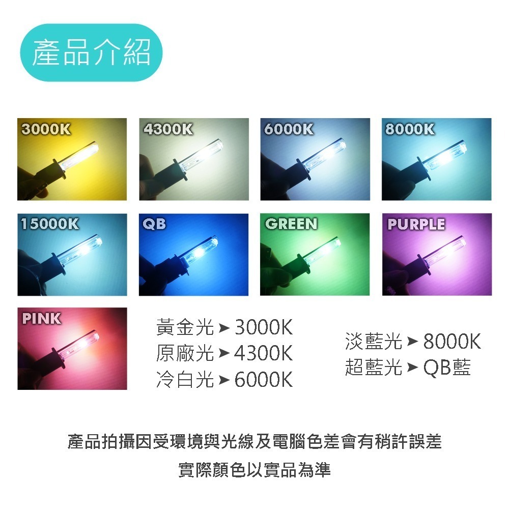 SLO【35W HID燈管】現貨 HID 全色溫 H1 H3 H7 9006 H8/H11/H16 9005 9012-細節圖2