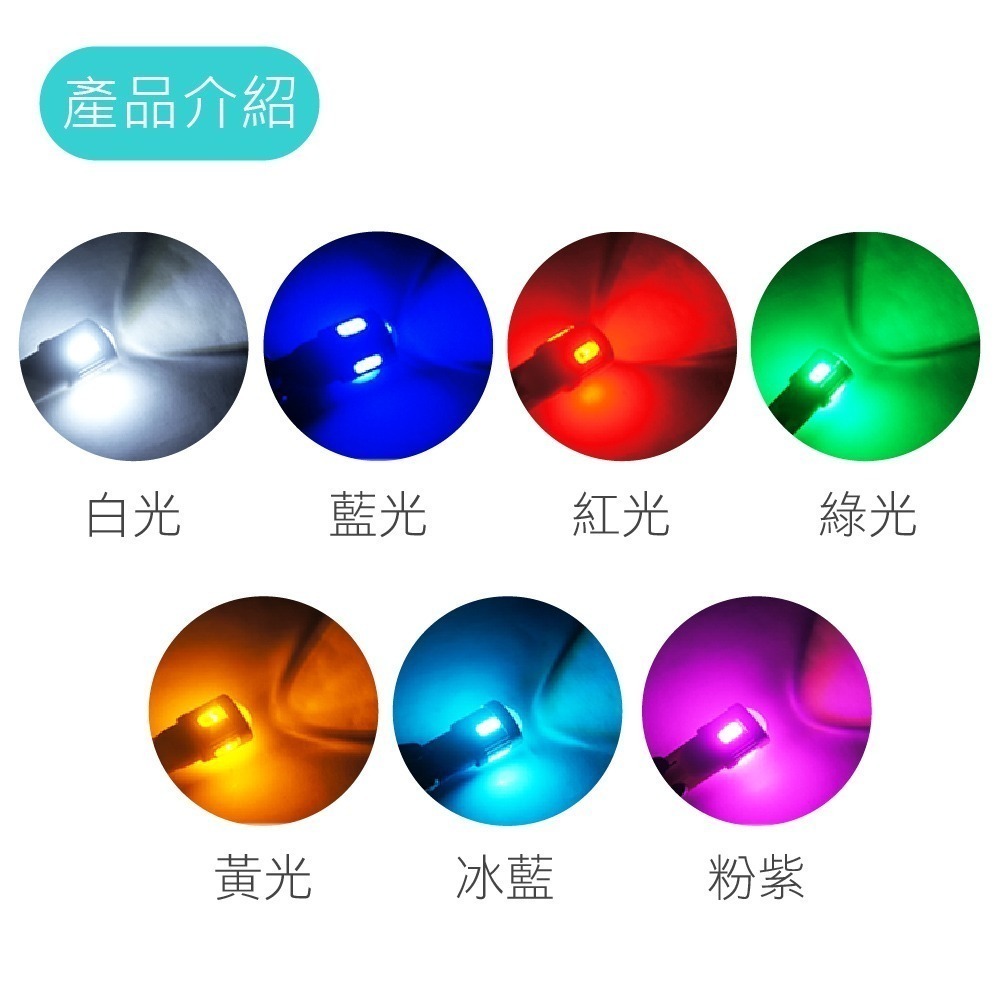 【LED T10 5630 6晶凸/3030 9晶】10~24V 無極性 寬壓 魚眼 T10 小燈-細節圖7