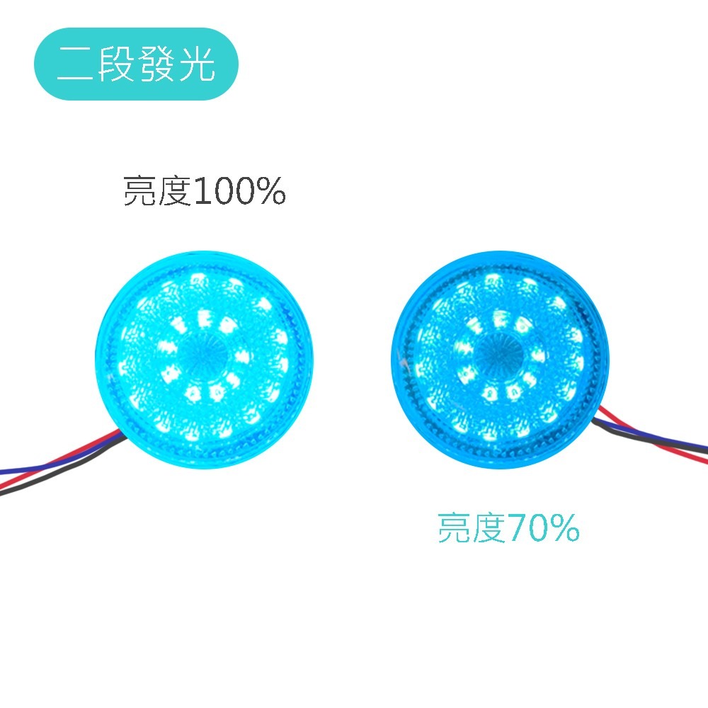 SLO【LED 第二代 圓形反光片】兩段發光 方向燈 定位燈 反光  反光片 安全 日行 二代 反光板 反光燈 機車-細節圖3