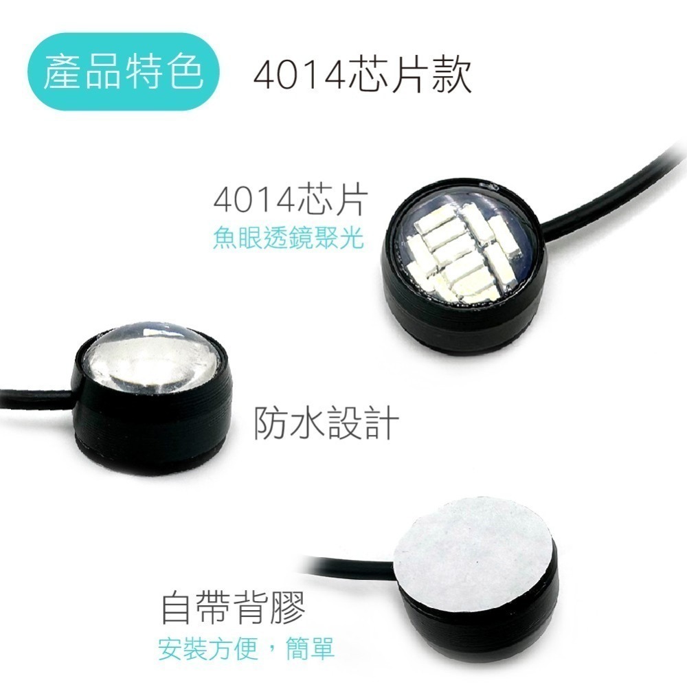 SLO【LED 貼片式 鷹眼】日行燈 室內燈 照地燈 牌照燈 後行李廂燈 車內燈 貼片鷹眼 透鏡 COB光源 4014芯-細節圖5