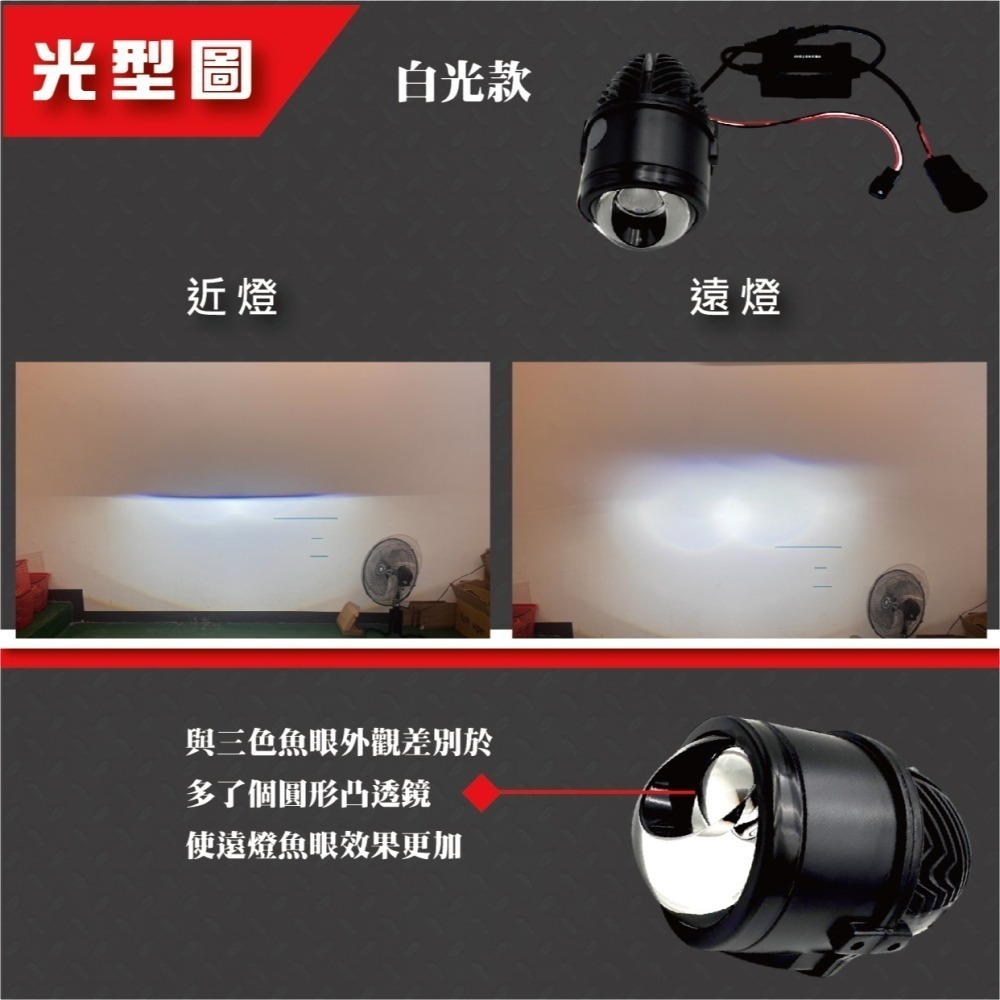 【JET SL+ 大燈總成】三色 白光 LED 三陽 SYM 魚眼 大燈套件 大燈升級 直上專用 免全時-細節圖8