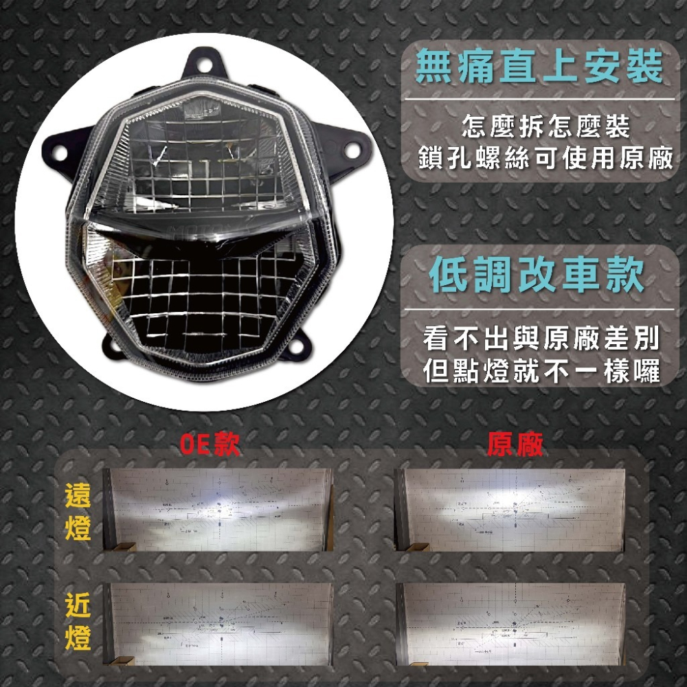 【MMBCU大燈總成 OE款】曼巴總成 遠近同亮 LED大燈 三陽SYM 曼巴大燈  MMBCU 直上改-細節圖3