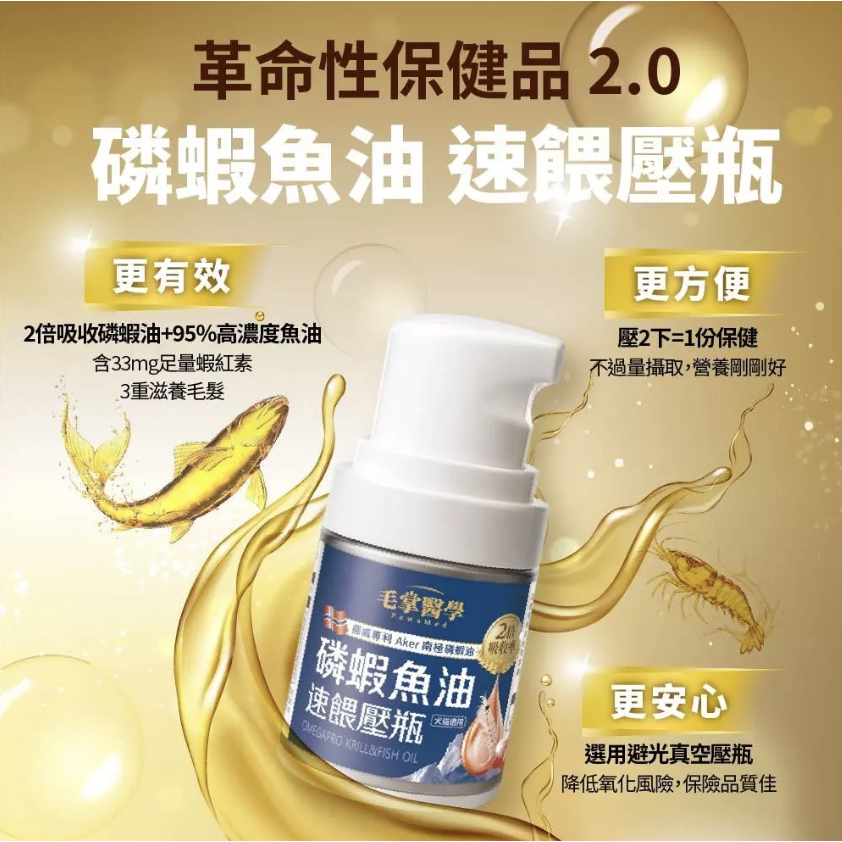 [ZERO] 毛掌醫學 PawsMed 磷蝦魚油 速餵壓瓶 16ml【🐶犬🐱貓用】寵物魚油 皮毛保健-細節圖3