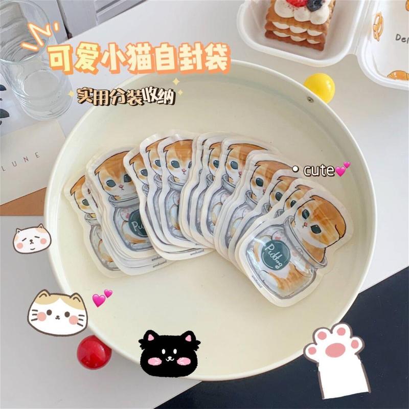 🍎現貨🍎限量-日本可愛鯊魚貓-貓福珊迪夾鏈袋 10個入（ㄧ組3袋共30個）-細節圖7