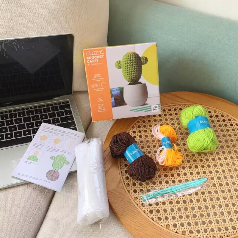 🍎現貨🍎 出口MUSTSRD -DIY毛線手工編織仙人掌盆栽植物擺件-細節圖4